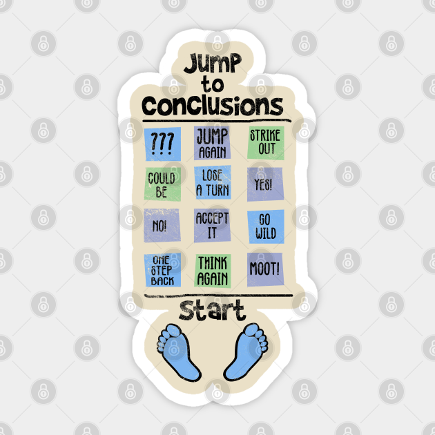 Jump to Conclusions Game from OFFICE SPACE Office Space Sticker